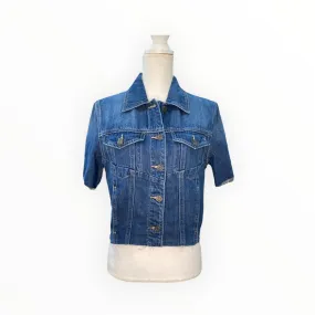 -CROP SHORT SLEEVE JEAN JACKET