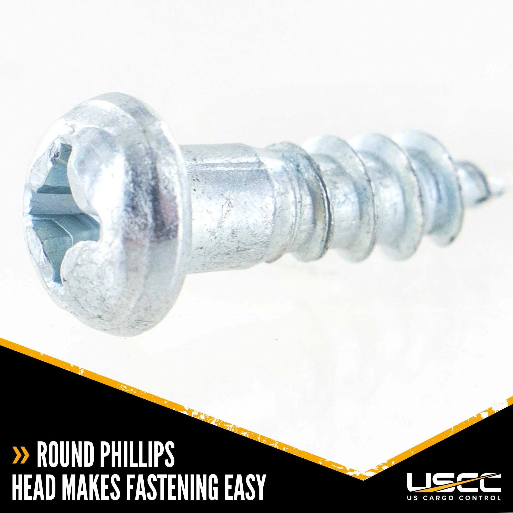 #12 X 3/4" E-Track Wood Screw w/ Round Phillips Head (10 pk)