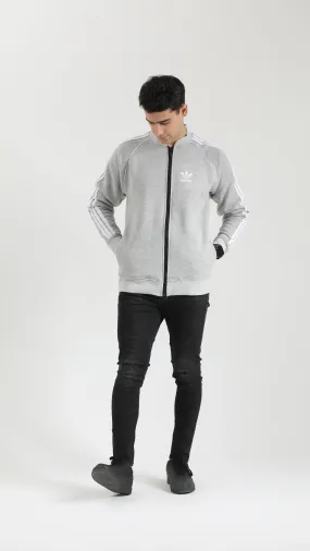 Adi Cotton Fleece Jacket - Grey N