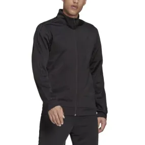 adidas Men's Warm-up Tricot Regular 3-stripes Track Jacket Black/Black Medium