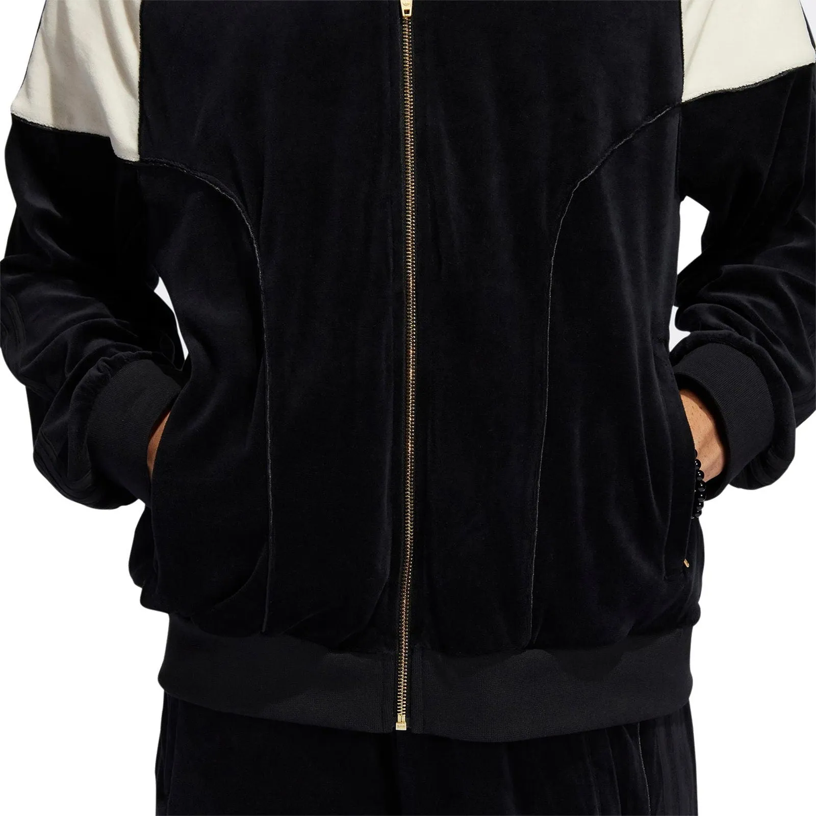 adidas Originals SPRT Firebird Velour Track Top - Black