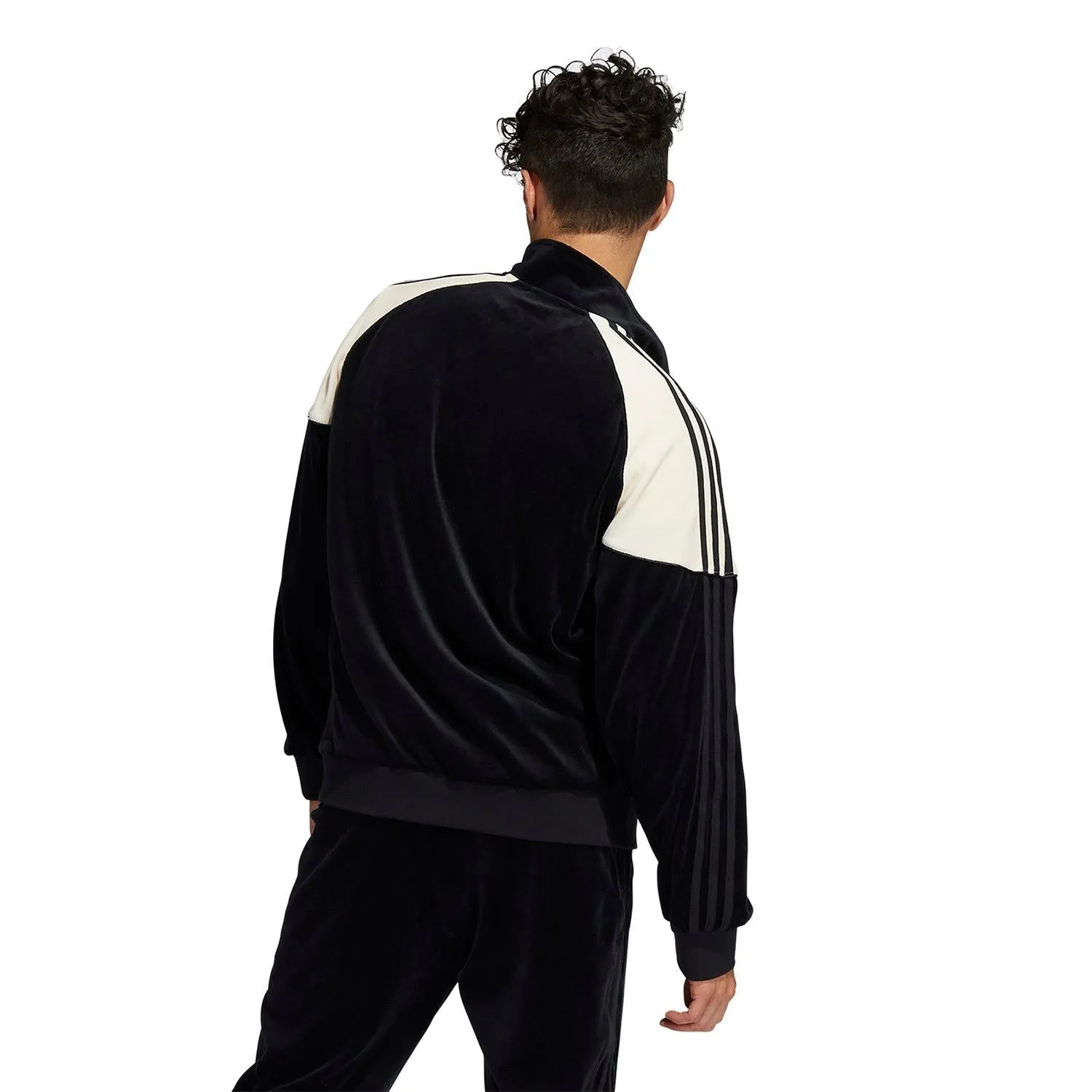 adidas Originals SPRT Firebird Velour Track Top - Black