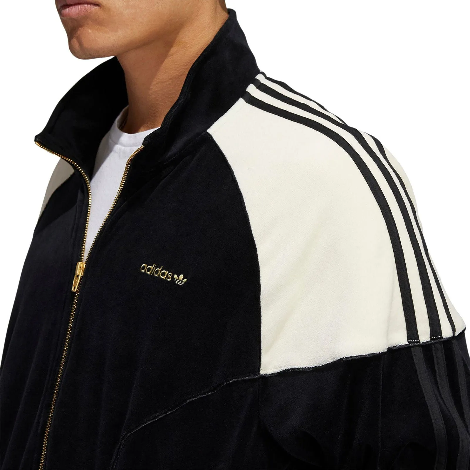 adidas Originals SPRT Firebird Velour Track Top - Black