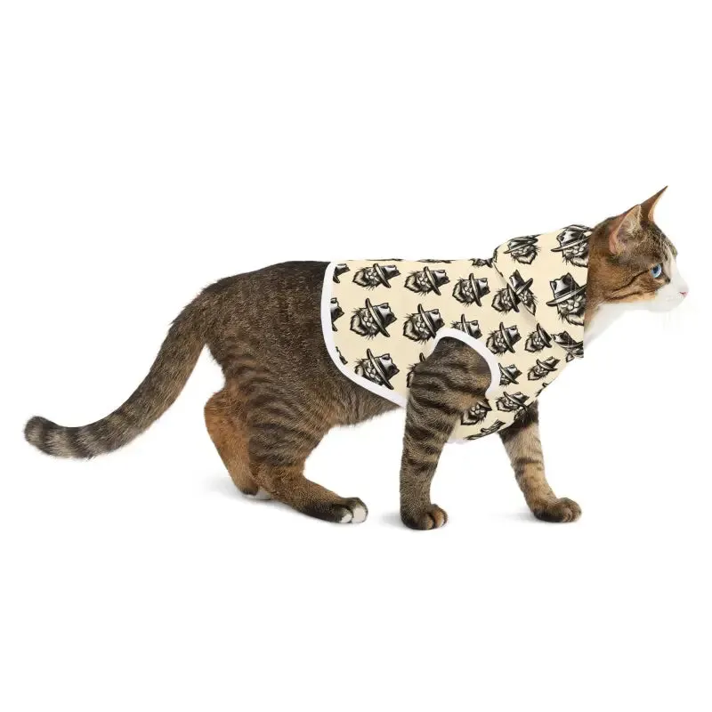 Adorable Cat Pattern Pet Hoodie for your Furry Friend!