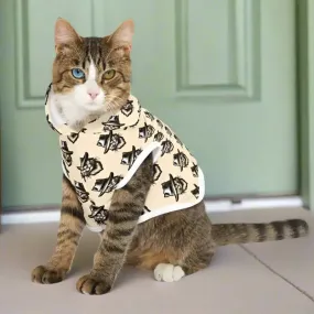 Adorable Cat Pattern Pet Hoodie for your Furry Friend!