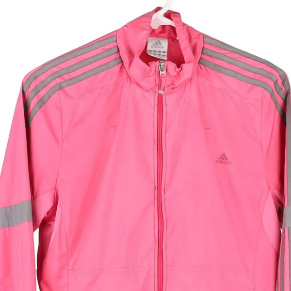 Age 10 Adidas Track Jacket - Medium Pink Polyester