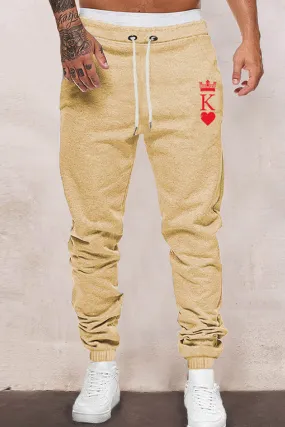 Apricot Crown K Heart Graphic Men Sweatpants