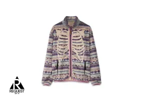Ashland Bone & Stripe Fleece Jacket "Purple"