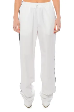 AZALEA WANG BOOT TRACK PANT IN WHITE