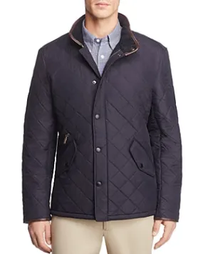 Barbour Mens Quilted Coat XL Navy Blue Solid