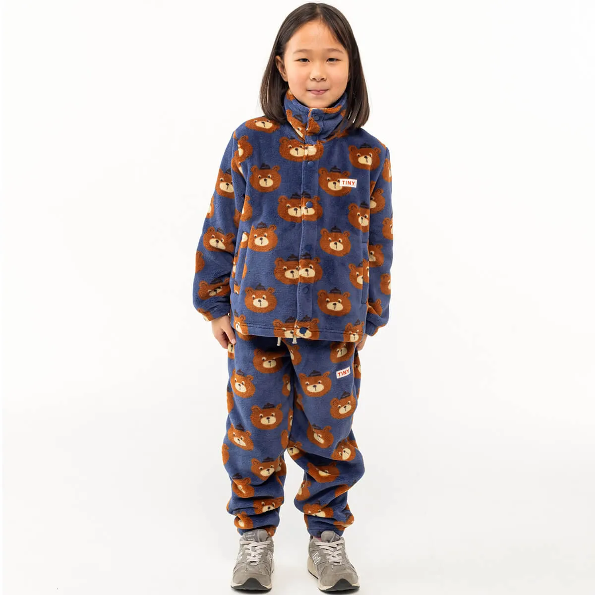 Bears Polar Jacket in Light Navy by Tinycottons