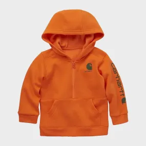Boys Orange Carhartt 1/4 Zip Hoodie