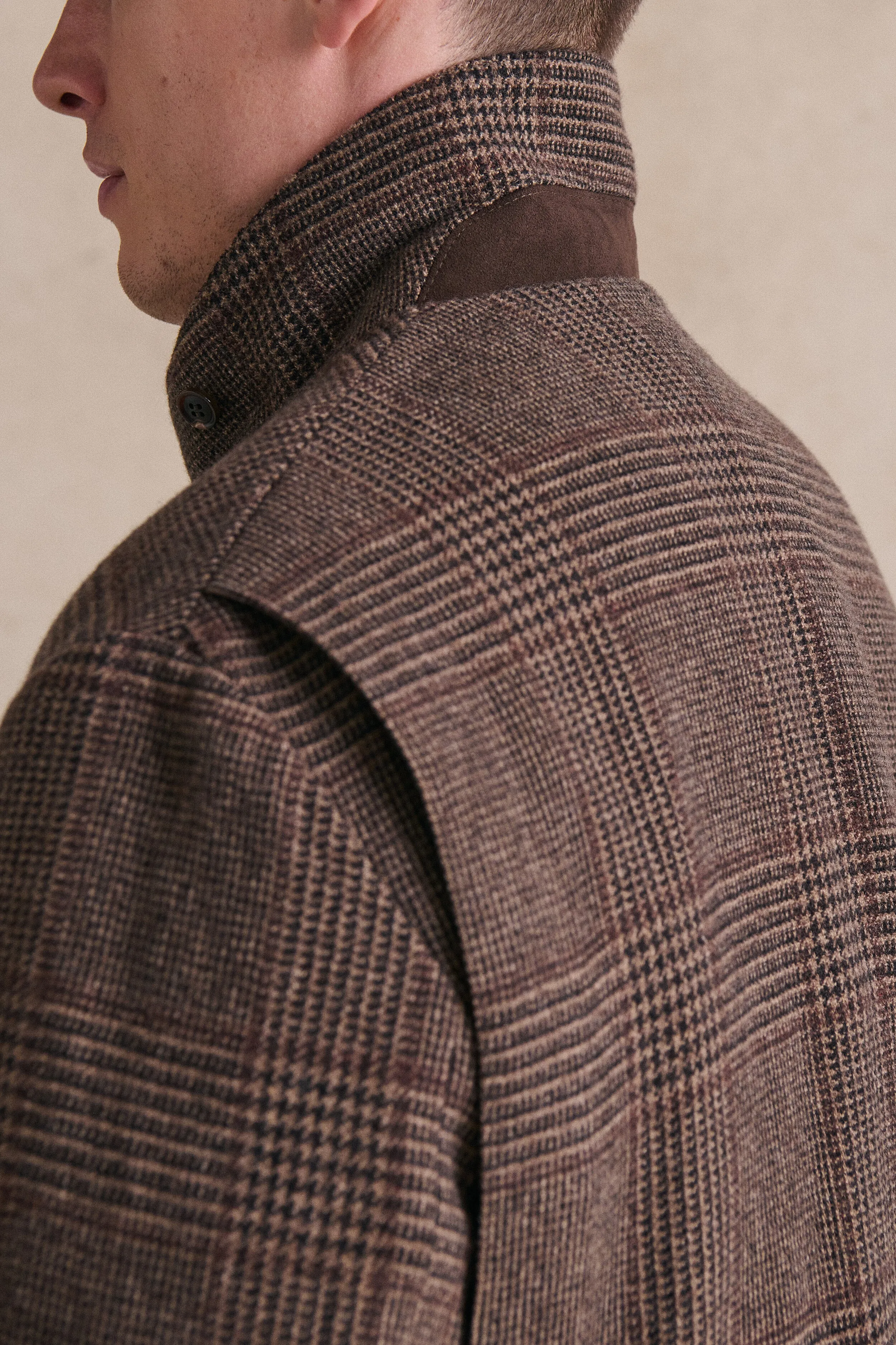 Brown Check Field Coat