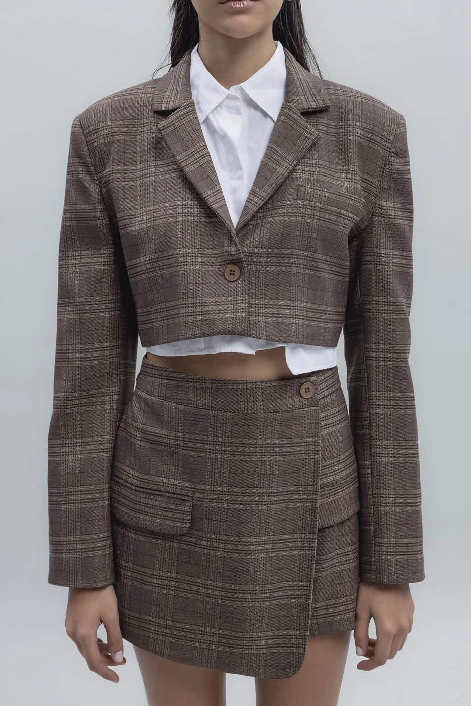 Brown Crop Jacket