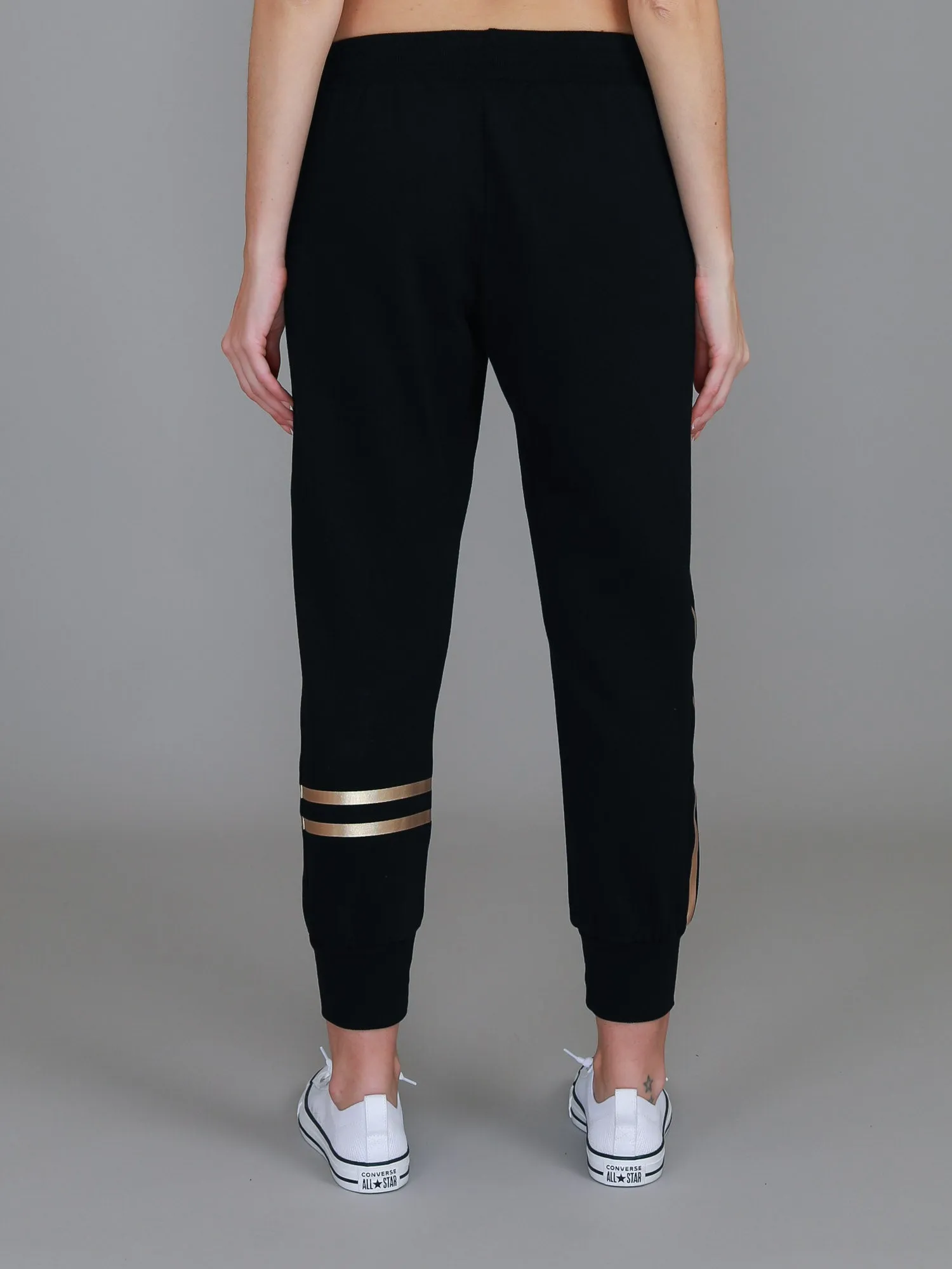 Charlise Gold Side Stripe Sweatpants