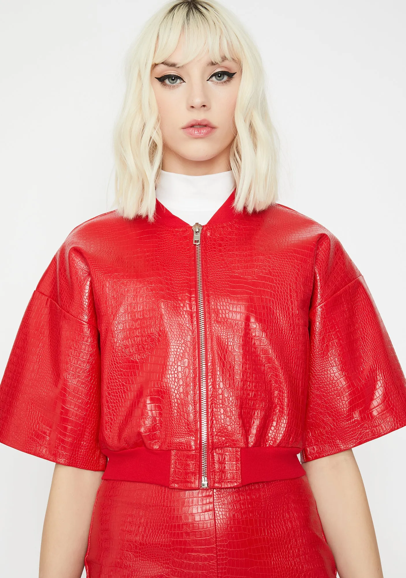 Cherry Haute Fashion Embossed Jacket
