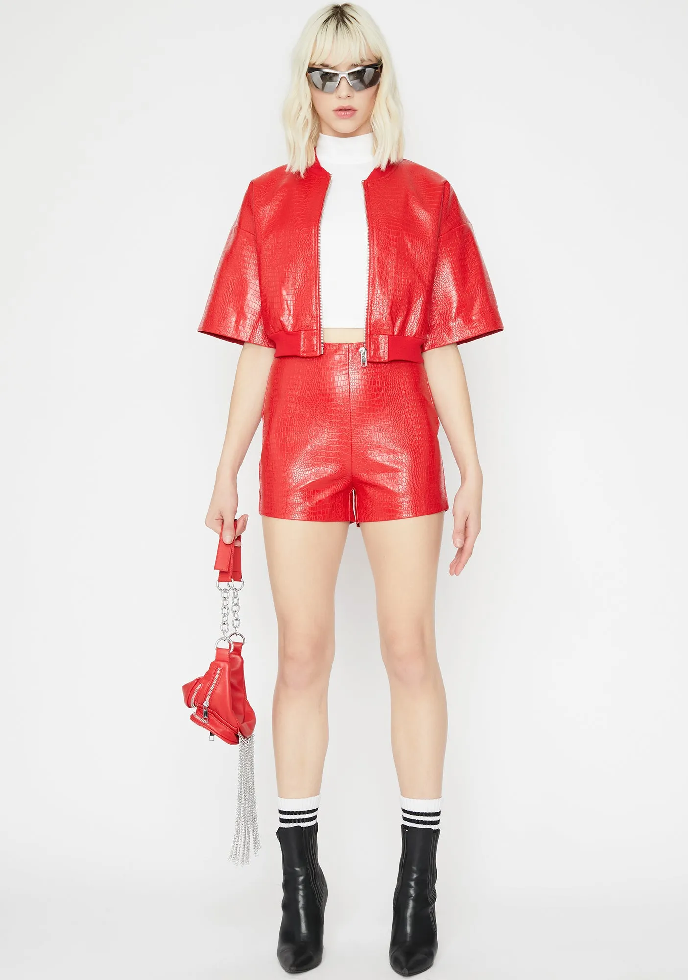 Cherry Haute Fashion Embossed Jacket