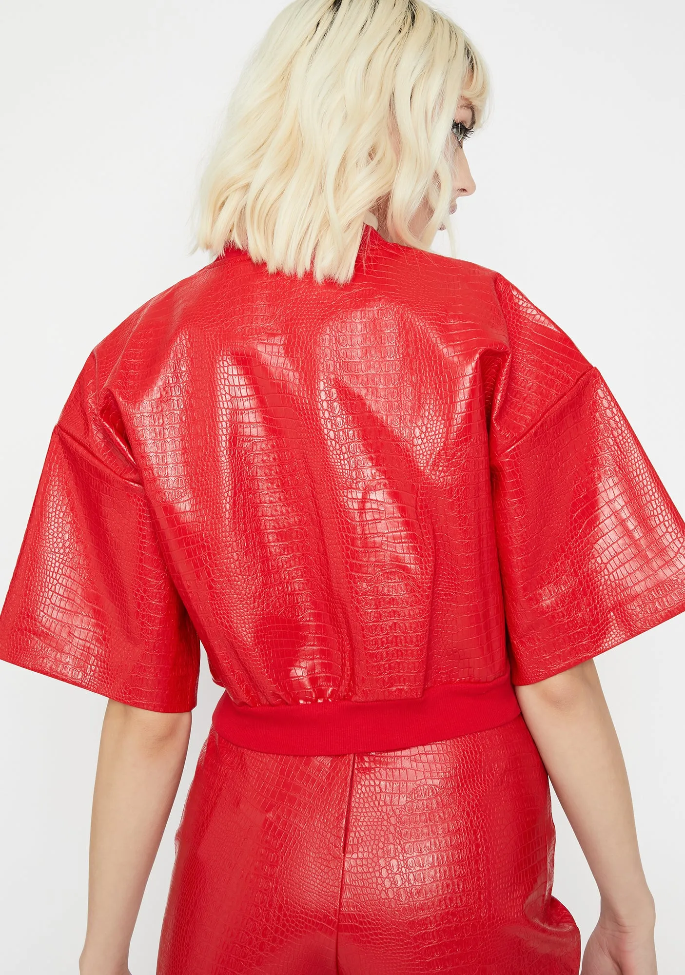 Cherry Haute Fashion Embossed Jacket