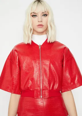 Cherry Haute Fashion Embossed Jacket