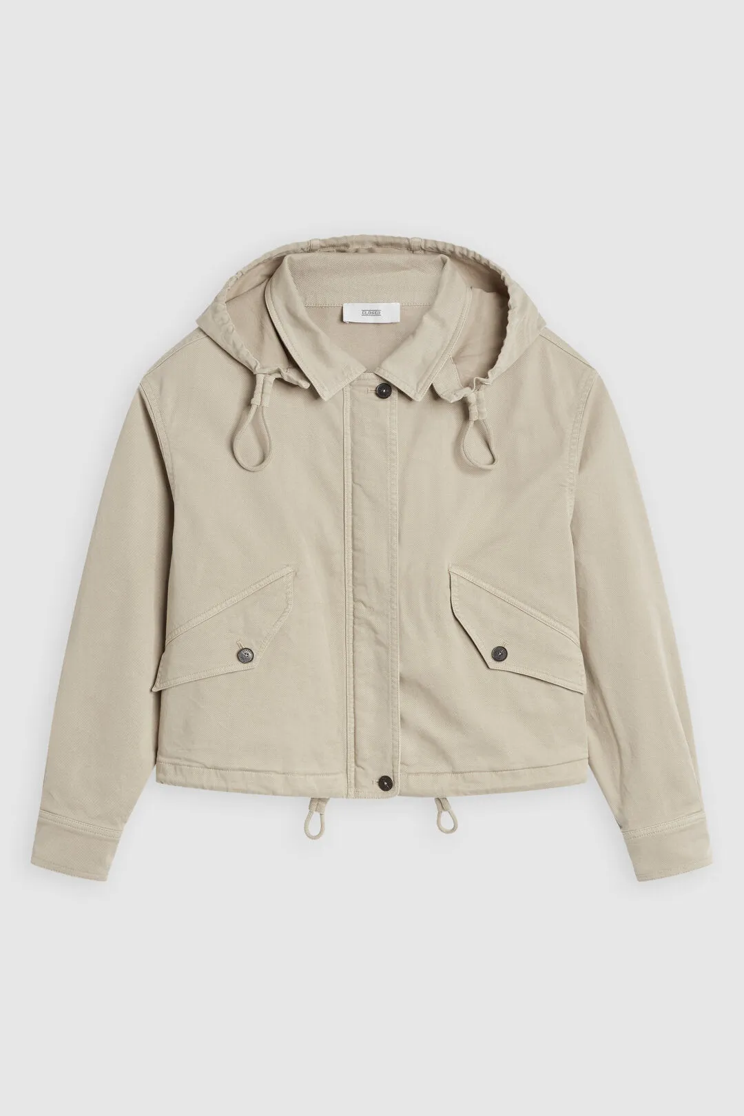 CLOSED WOMENS CROPPED JACKET - REED BEIGE