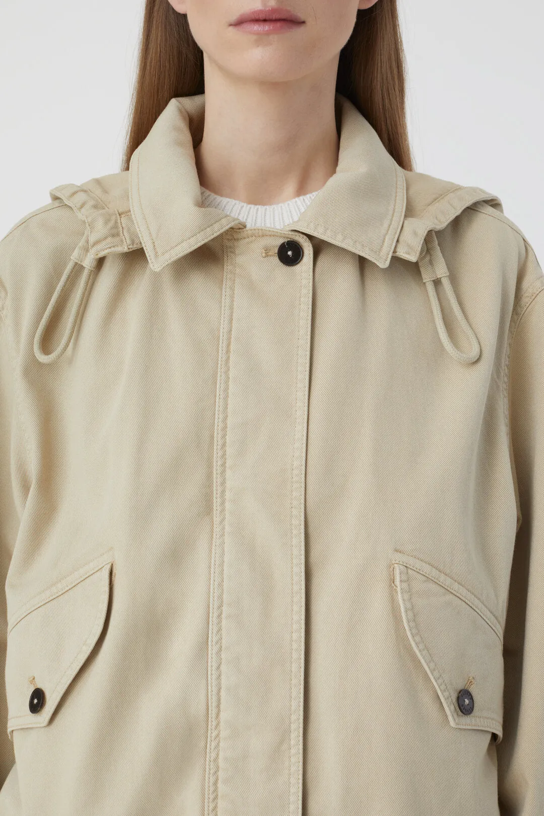 CLOSED WOMENS CROPPED JACKET - REED BEIGE