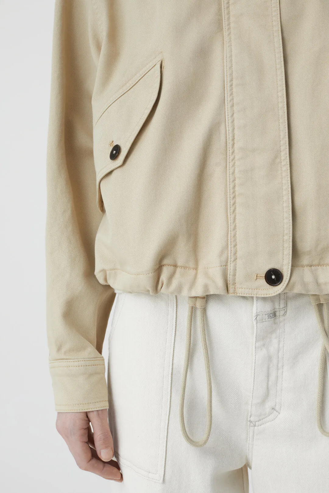 CLOSED WOMENS CROPPED JACKET - REED BEIGE