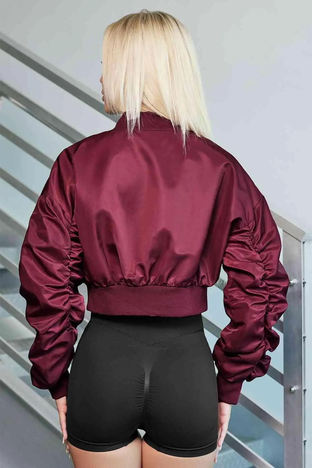 Cold Day Chic Cropped Zip Up Jacket