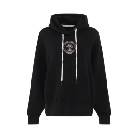College Classic Hoodie in Black/Coral Pink