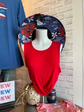Connor Twist Tank In Red