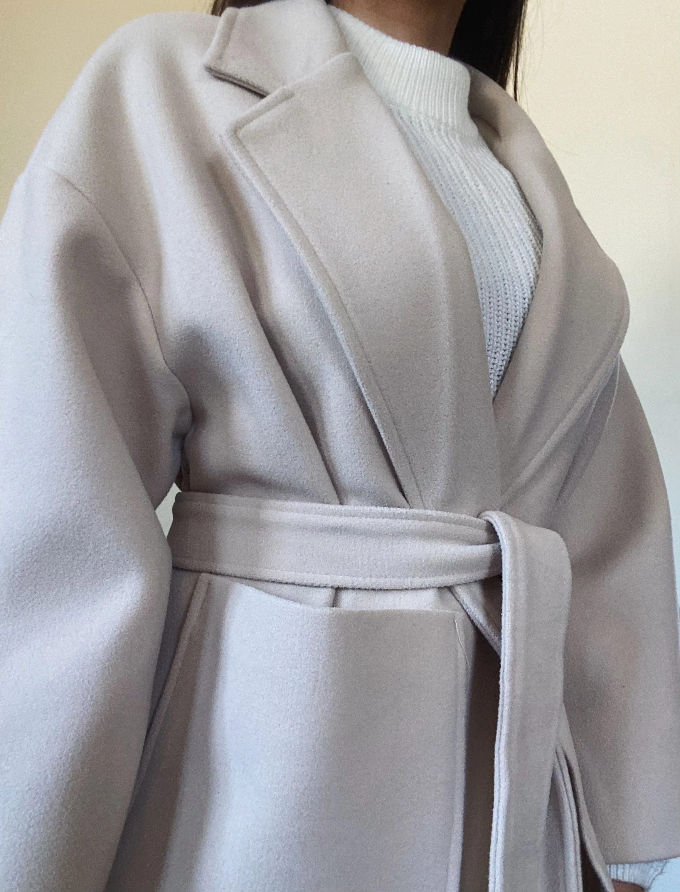 Cream Oversized Coat