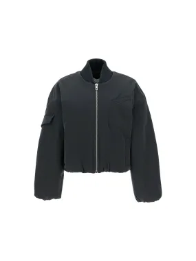 Cropped Bomber Jacket