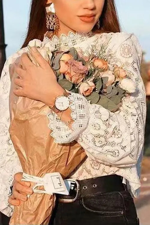 Dunnmall All About Love Long Sleeve Blouse