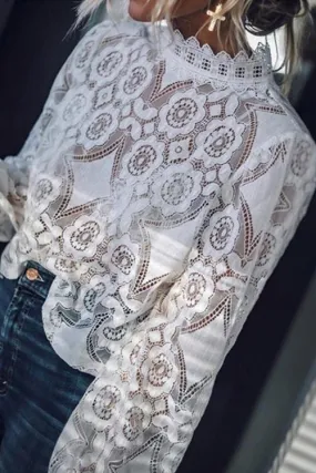 Dunnmall All About Love Long Sleeve Blouse