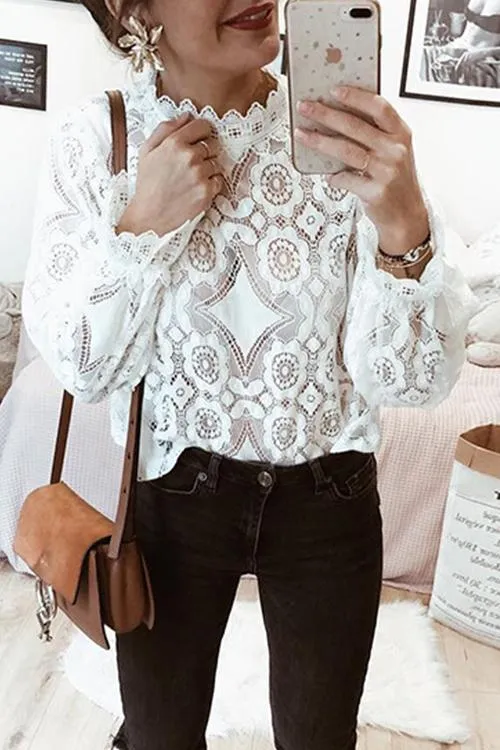 Dunnmall All About Love Long Sleeve Blouse