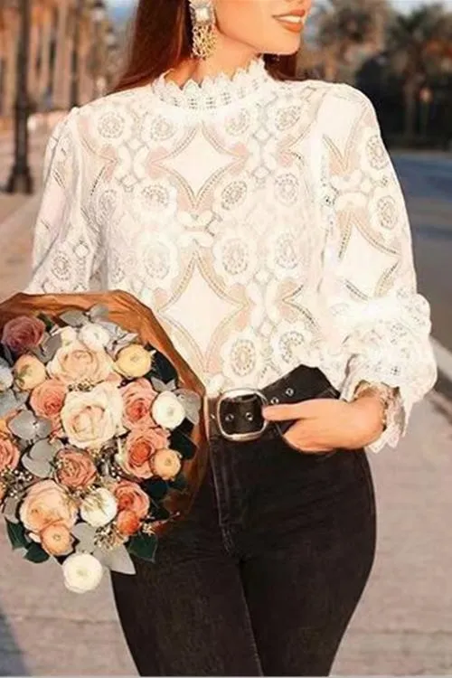 Dunnmall All About Love Long Sleeve Blouse
