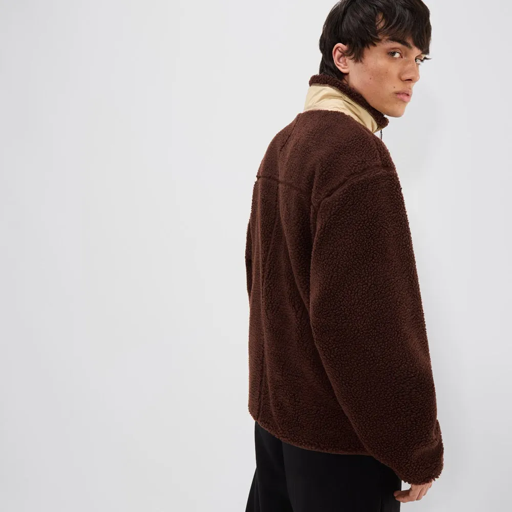 Ellesse Men's Viesta zip fleece Jacket Brown