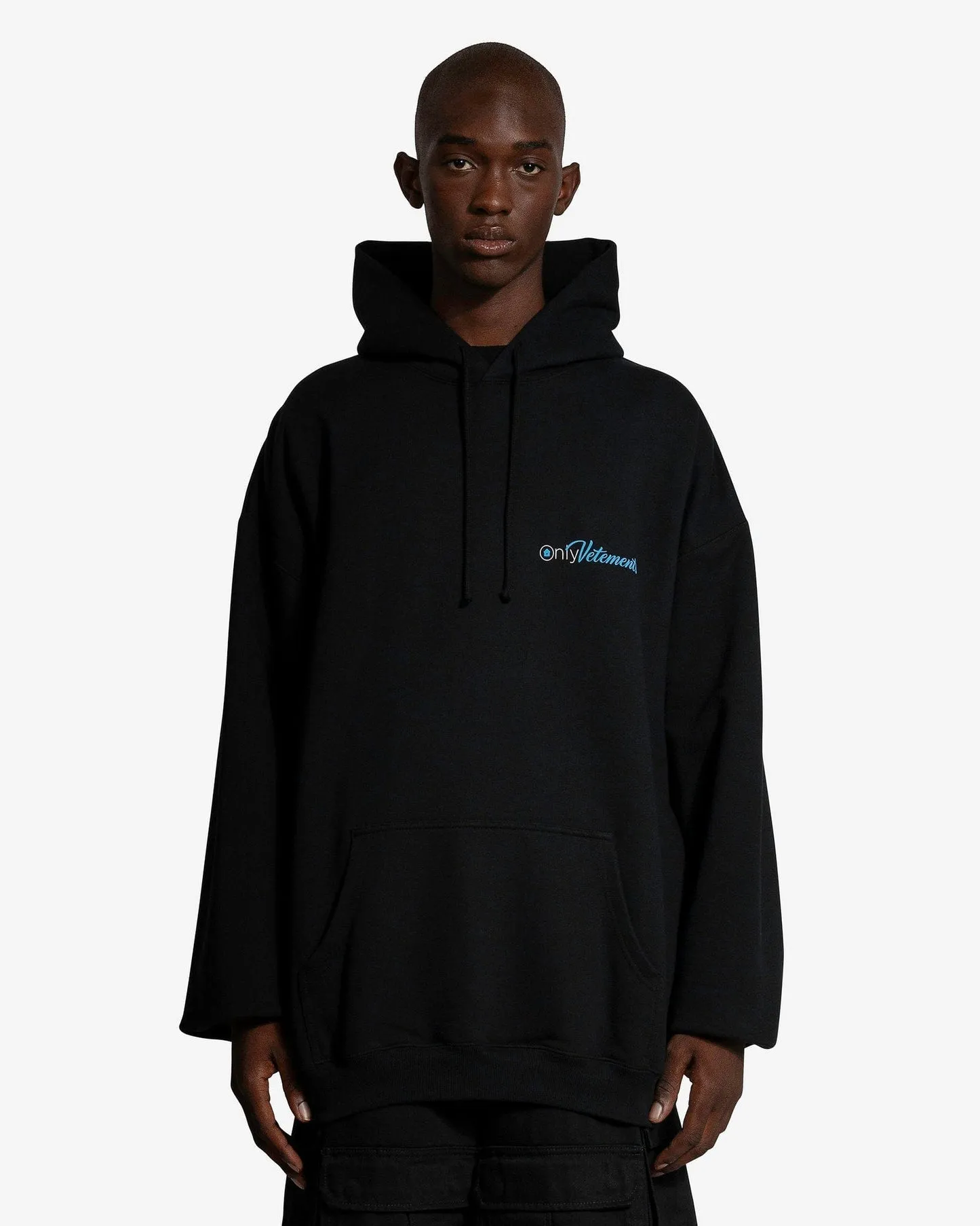 Embroided Logo Hoodie Black