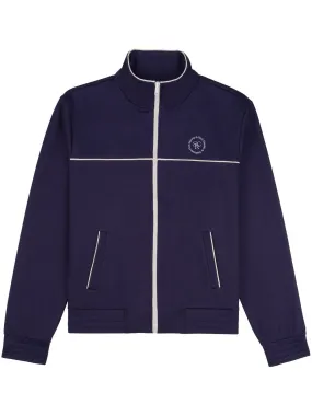 embroidered-logo zip-up jacket