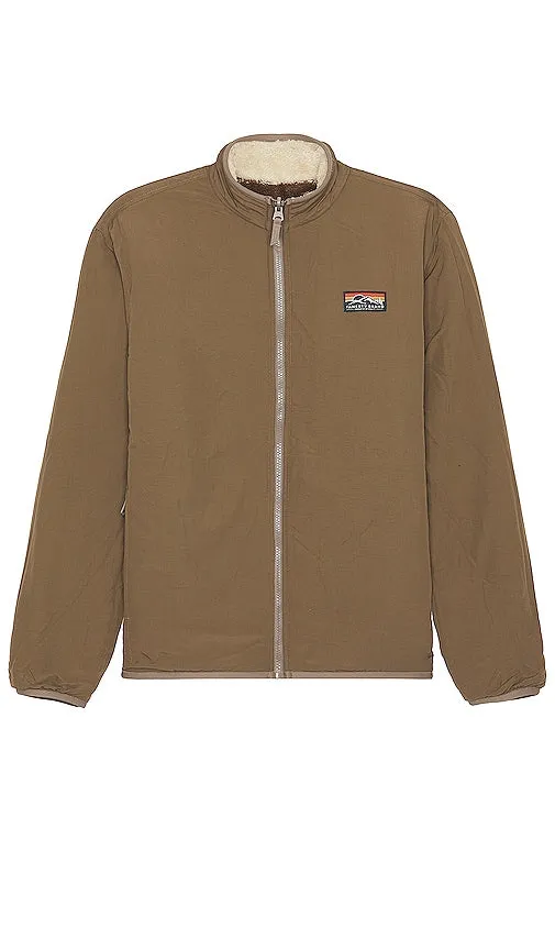Faherty High Pile Fleece Reversible Jacket in Tan