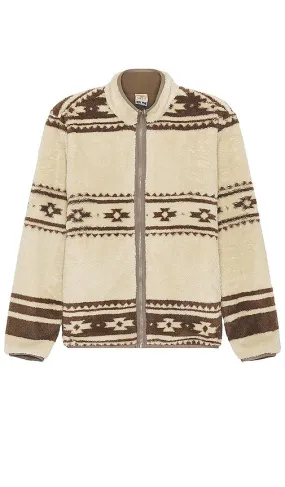 Faherty High Pile Fleece Reversible Jacket in Tan