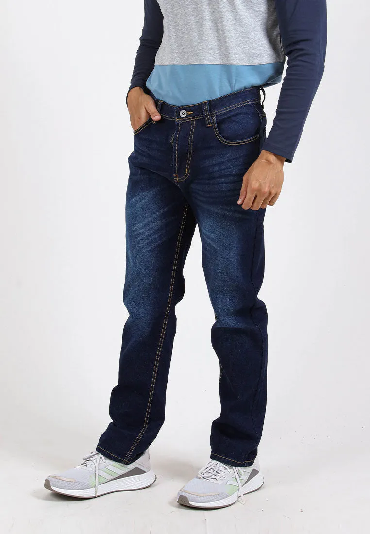 Forest Stretchable Straight Cut Jeans Men Denim Jeans Long Pants | Seluar Jeans Lelaki Straight Cut - 610206