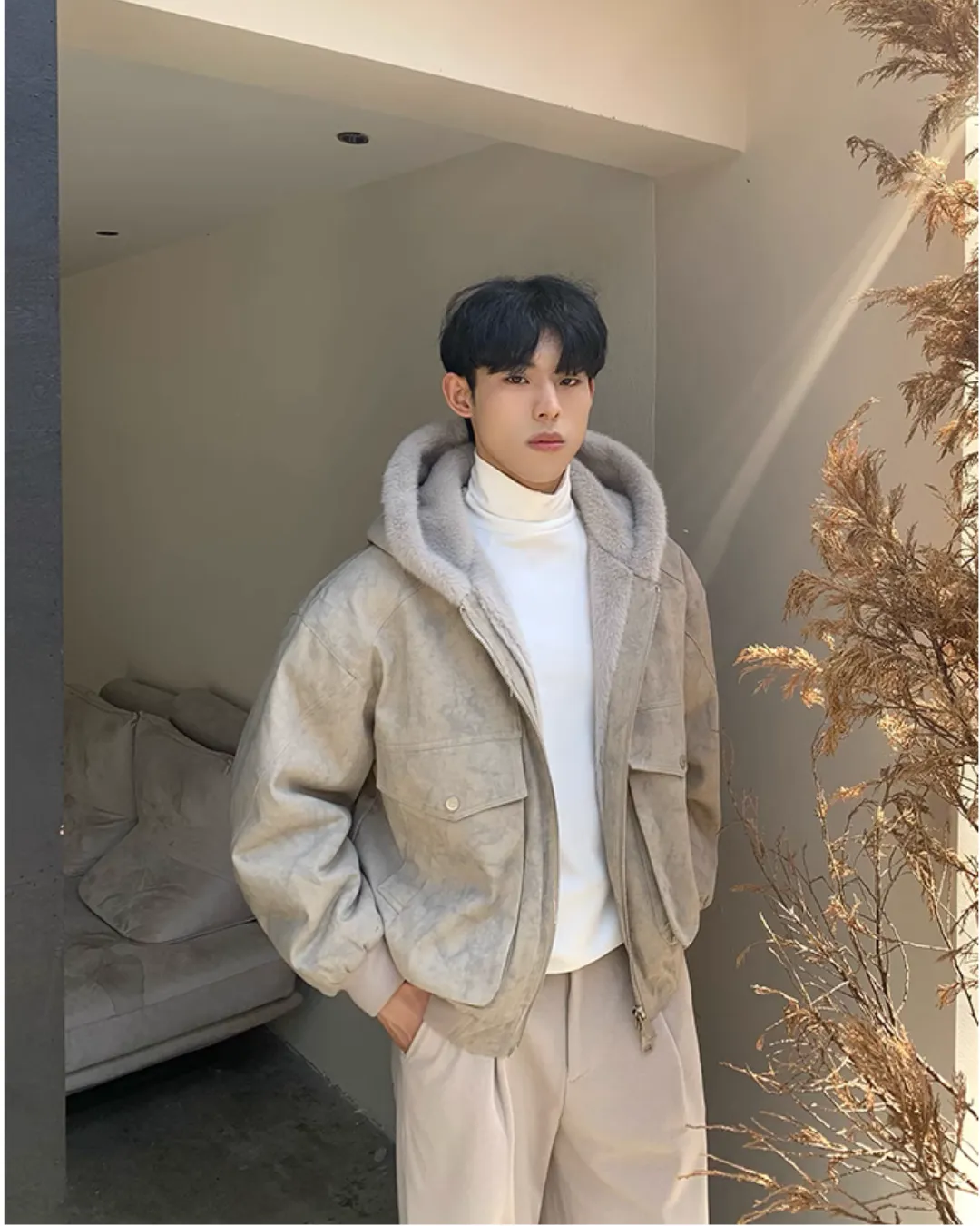 Fur Hood Fleece Jacket CBJ0105
