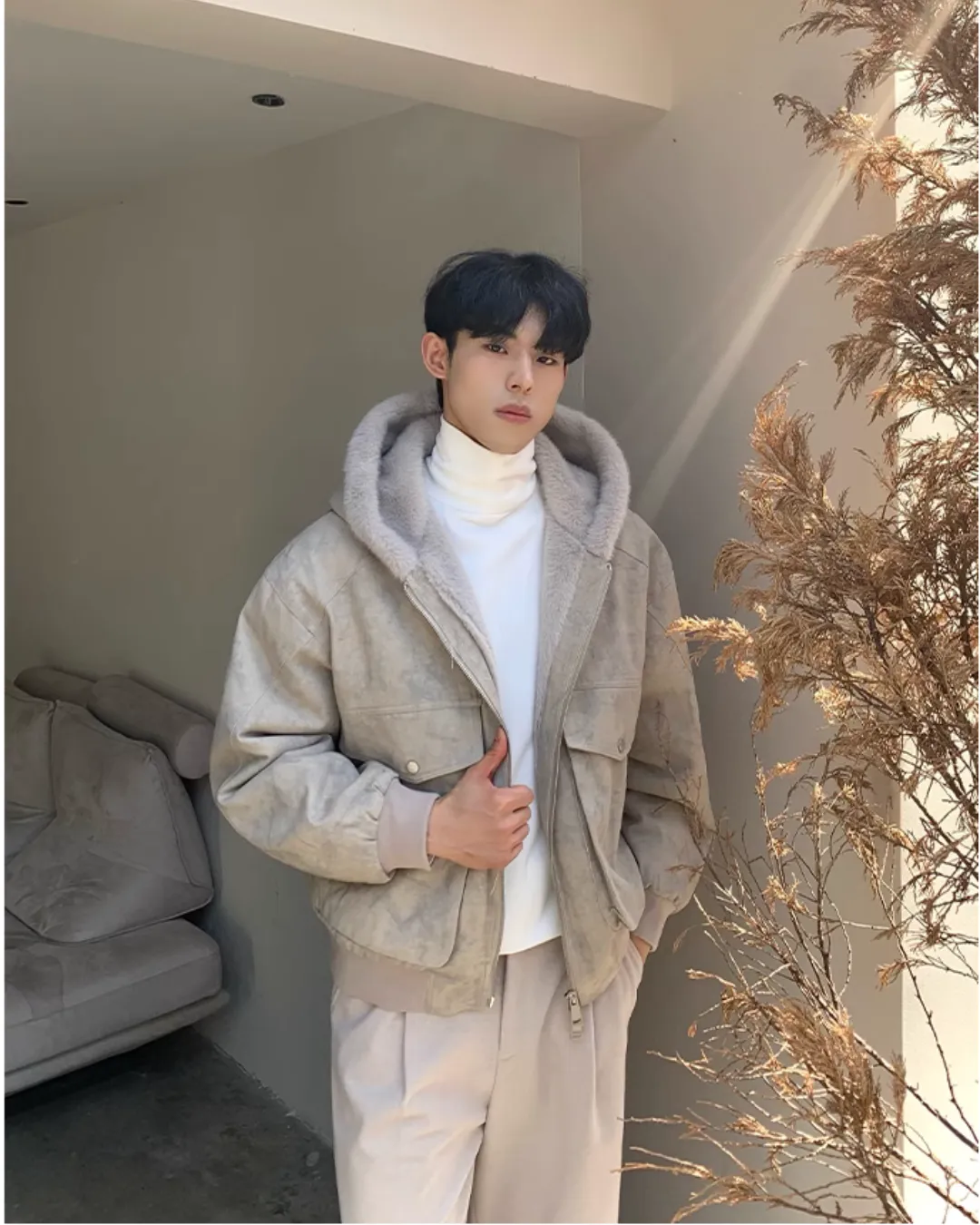 Fur Hood Fleece Jacket CBJ0105