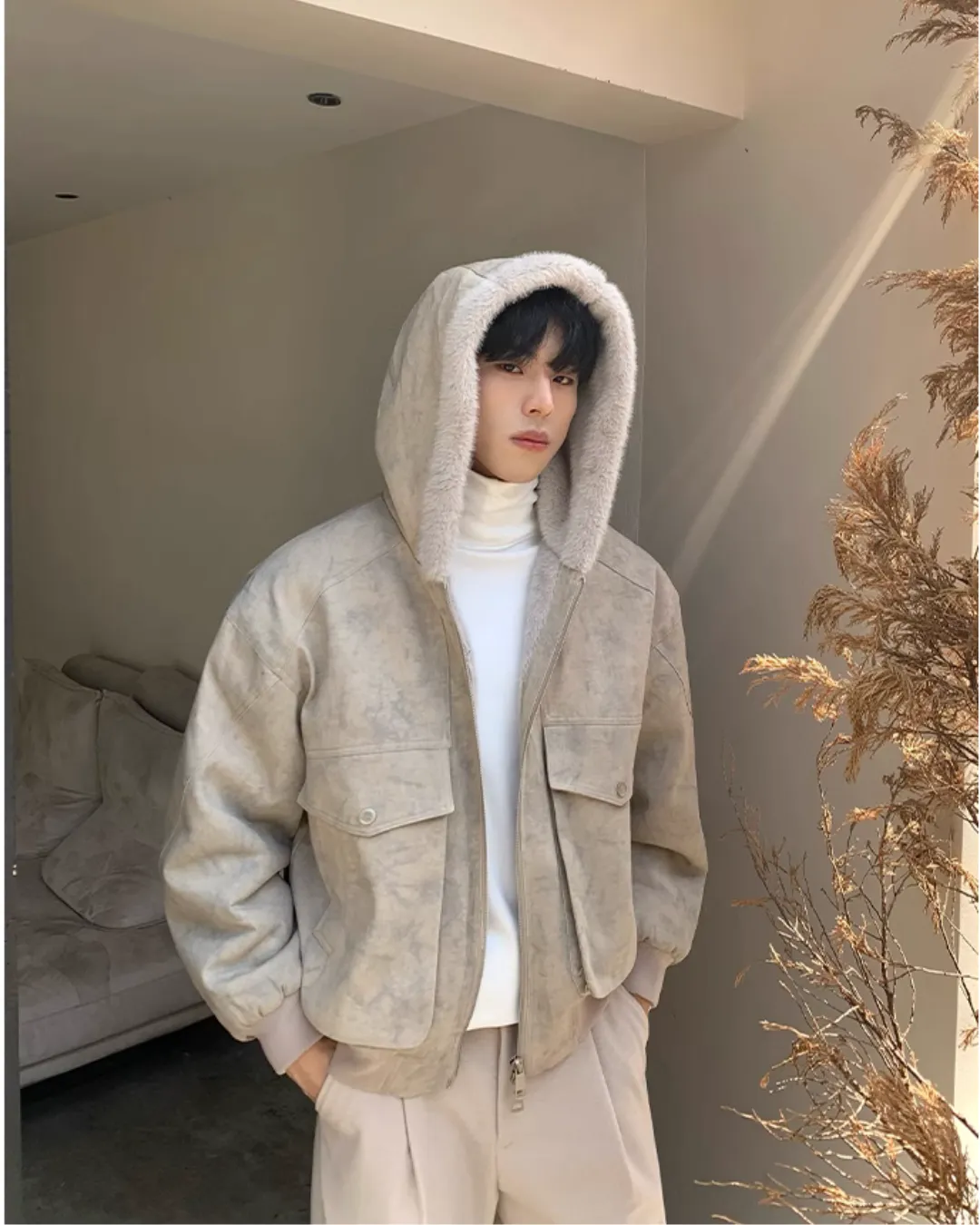 Fur Hood Fleece Jacket CBJ0105
