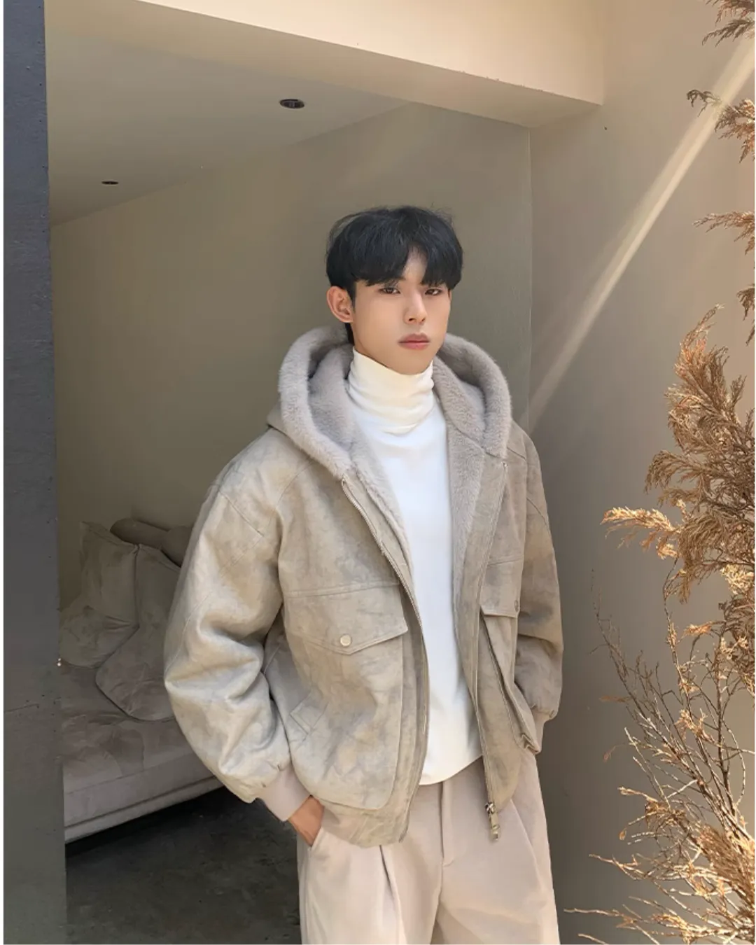 Fur Hood Fleece Jacket CBJ0105