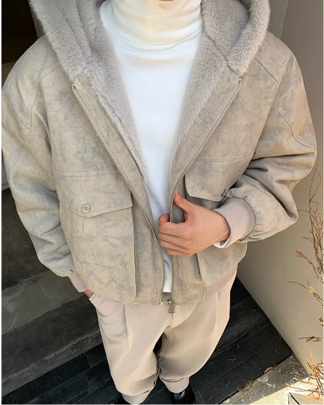 Fur Hood Fleece Jacket CBJ0105