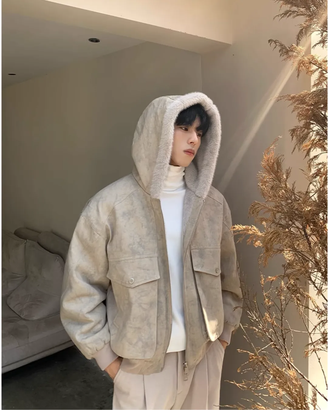 Fur Hood Fleece Jacket CBJ0105