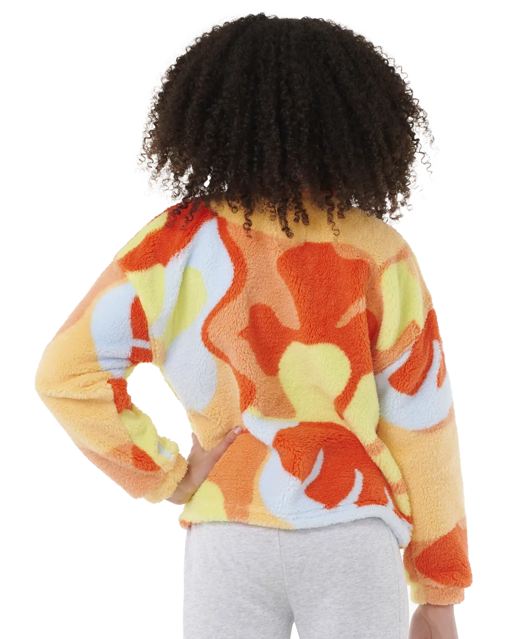 Girls High Tide Polar Zip Fleece in Bright Red