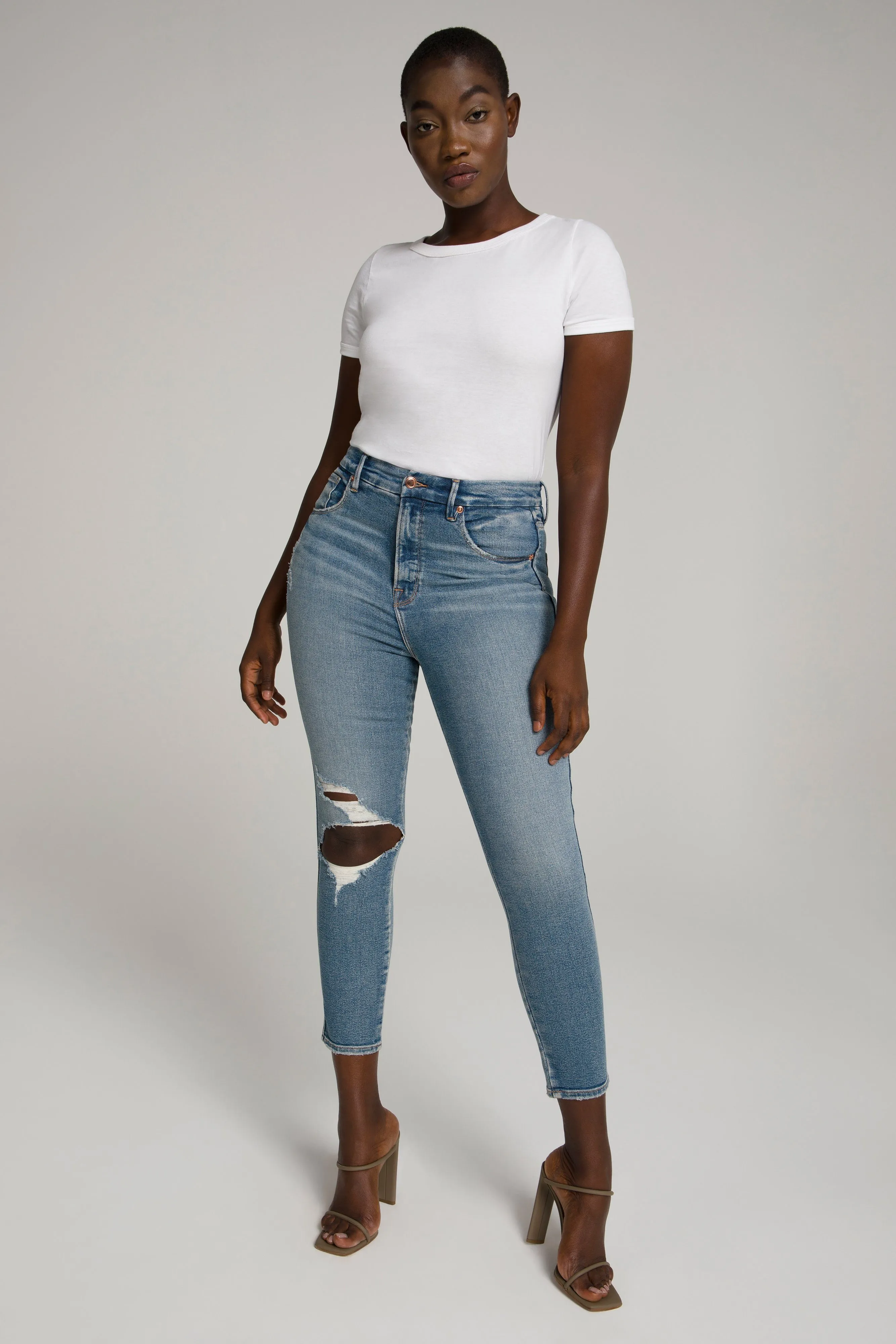 GOOD CURVE SKINNY CROP | BLUE480