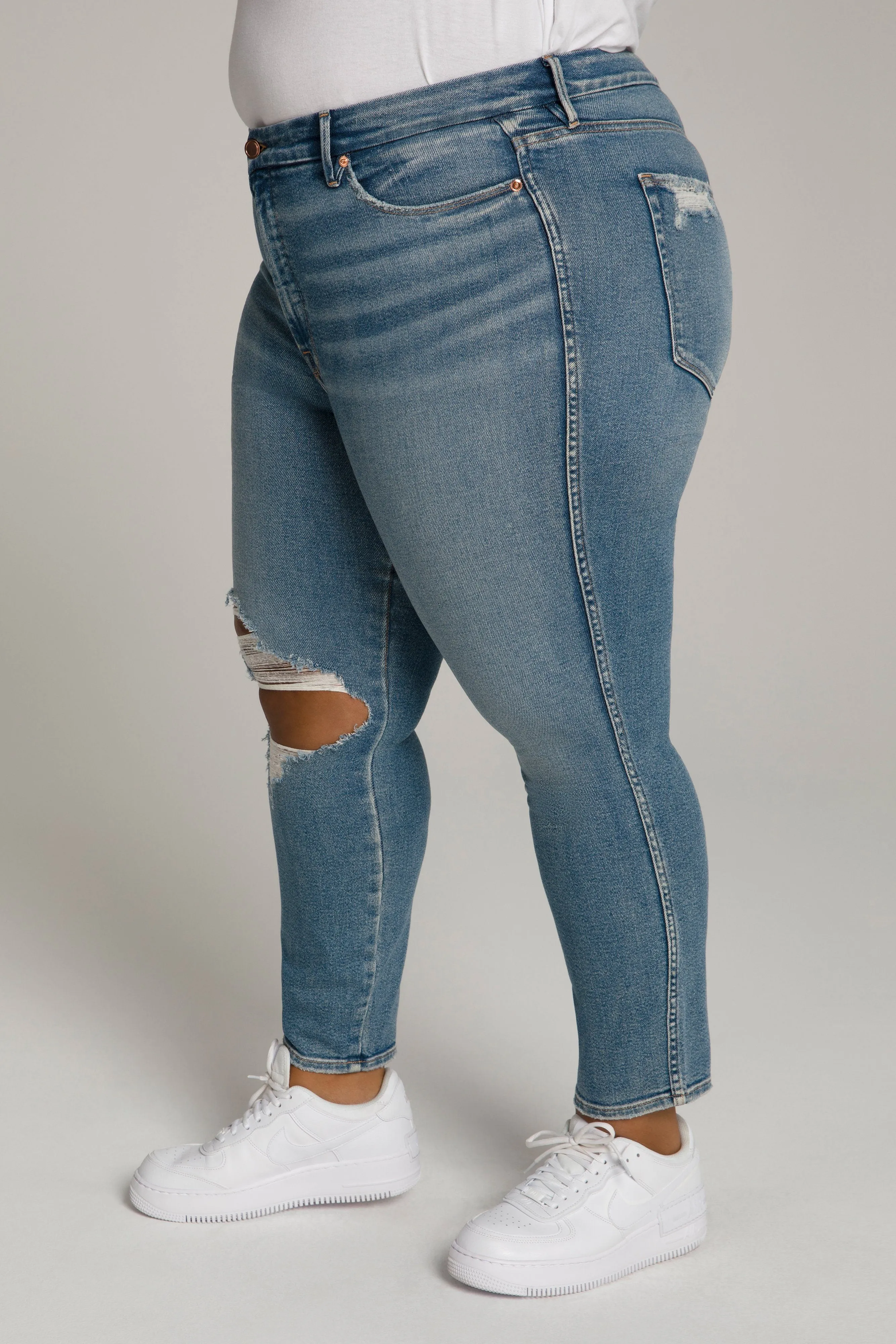 GOOD CURVE SKINNY CROP | BLUE480